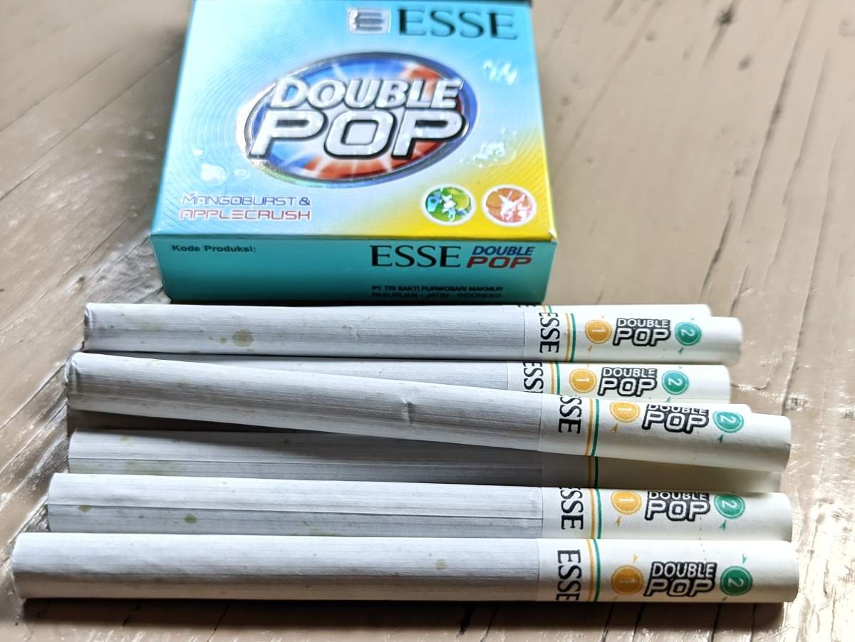 batangan kretek mild esse double pop