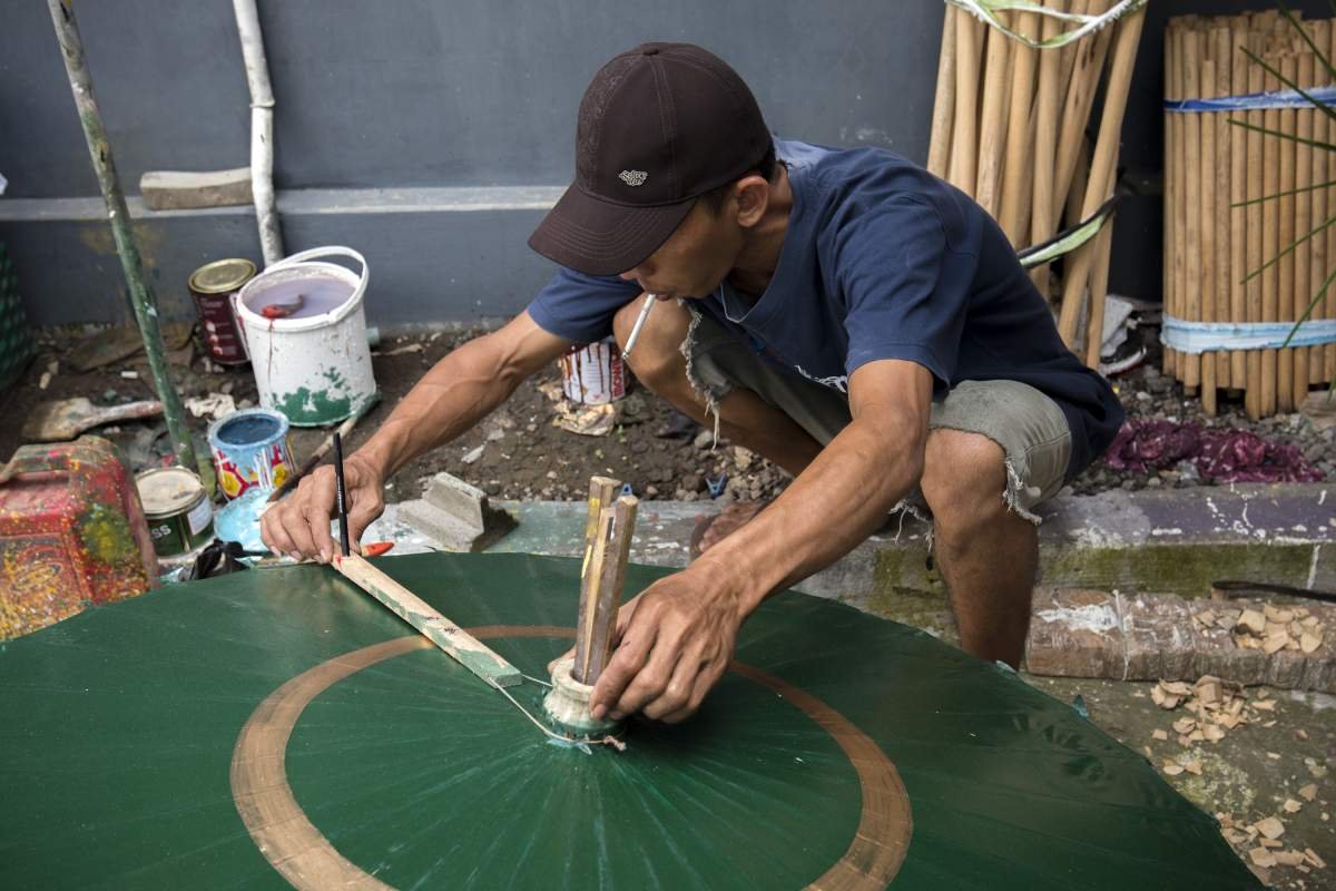 pengrajin payung di klaten
