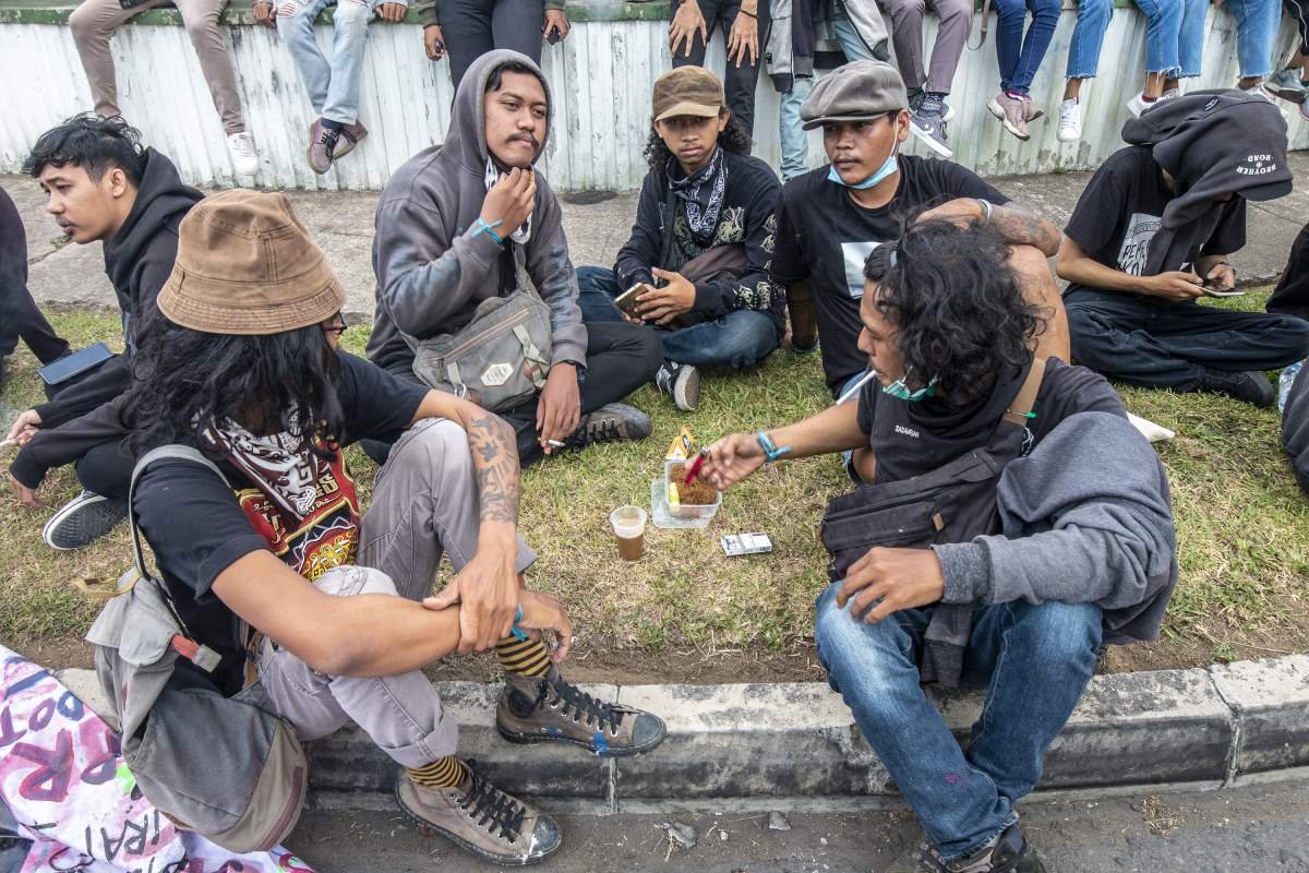 Peserta Aksi Sebat bareng Sebelum Memaki Pemerintah