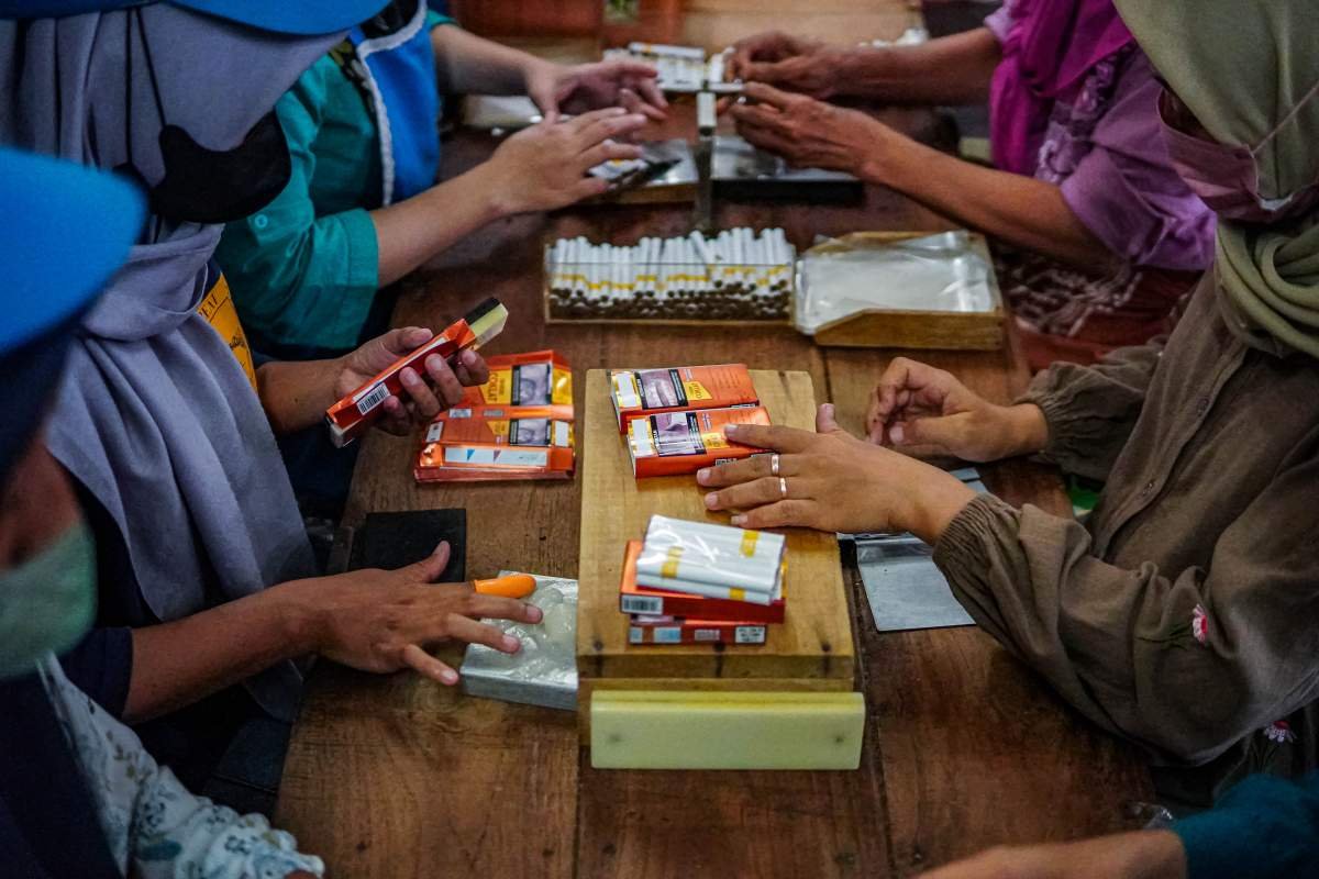 Proses Packing Rokok Djarum Coklat