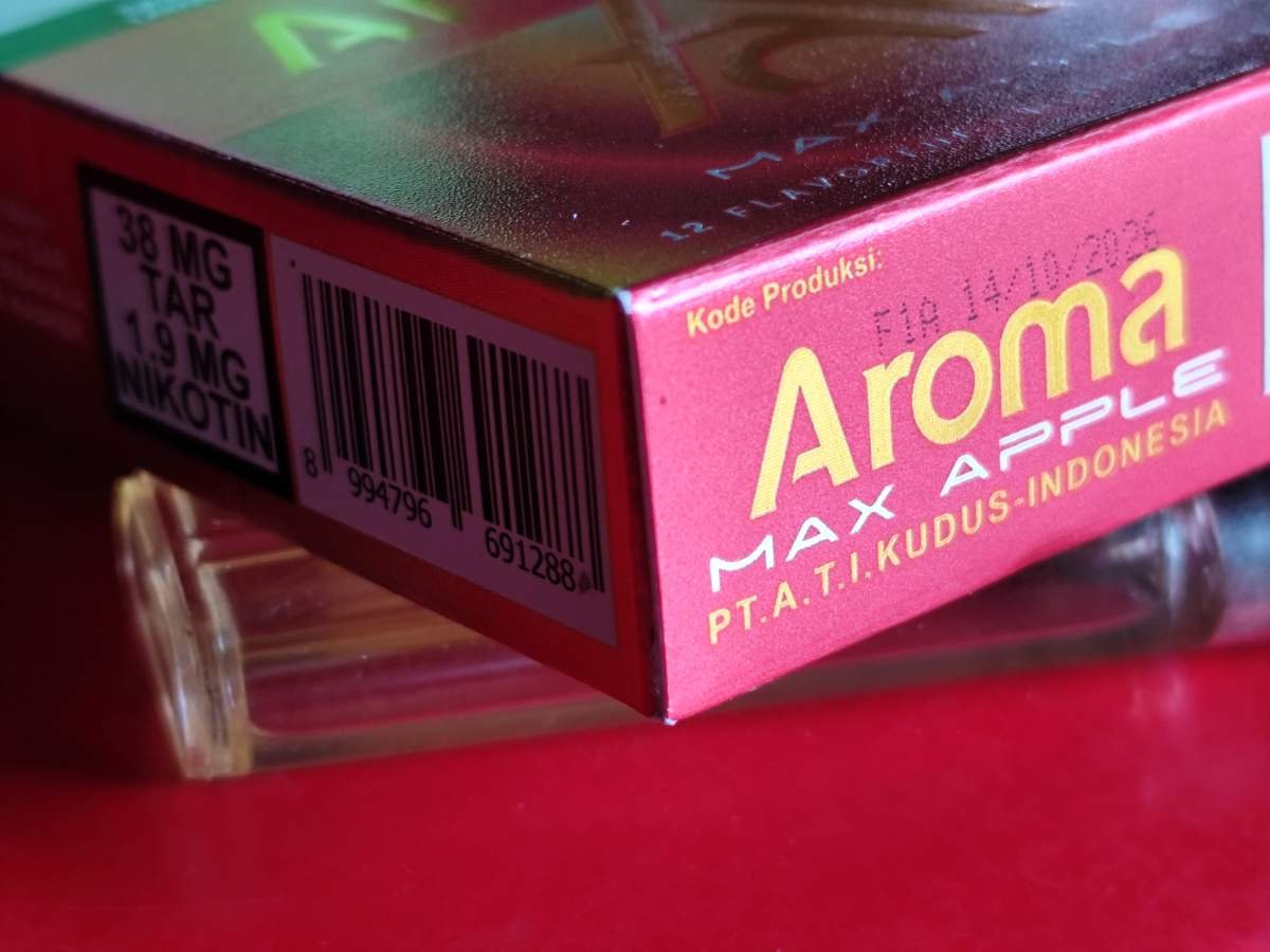 sudut kemasan aroma max apple