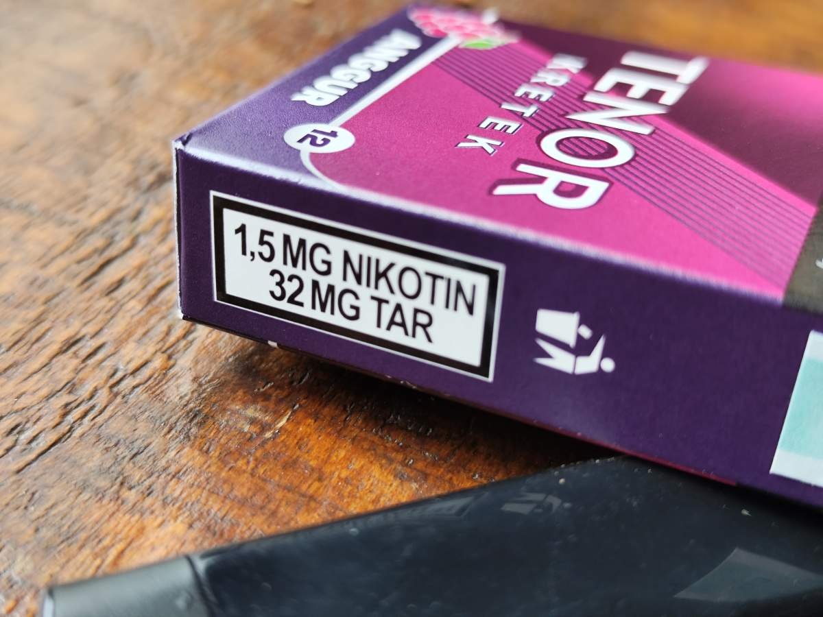 tar dan nikotin kretek tenor anggur